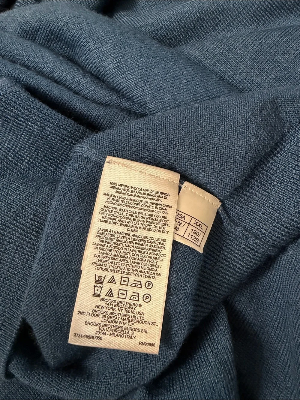 Blue Half-Zip Men's Sweater by Brooks Brothers